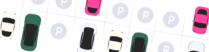 Illustration of available spaces for professionals with Zenpark Pro Pool.
